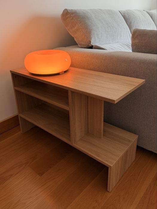 Mesa de apoio Holmerud do Ikea, efeito carvalho, 80x31 cm