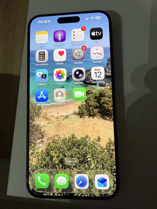 Iphone 15 pro max 256gb, com capa para carregar por inducao, carregar e caixa. 78% bateria