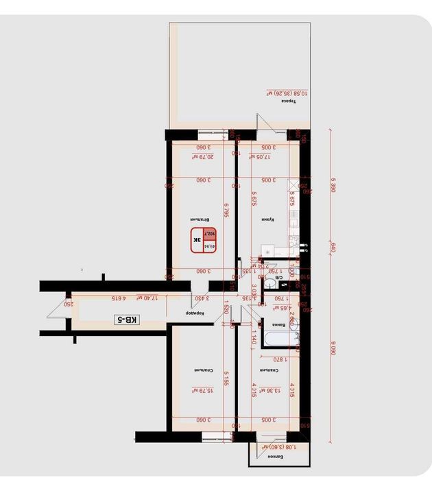 Квартири з терасою| 2-х кімнатна - 800$м². Знижка 5% для ЗСУ!