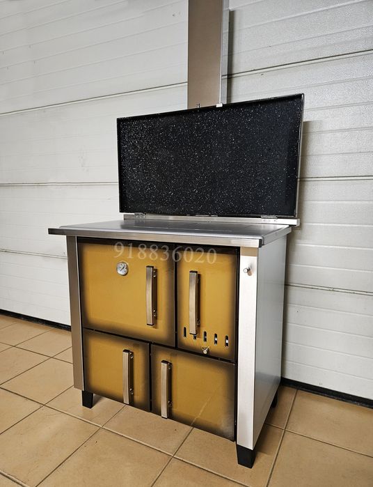 Fogão Lenha Castanho Novos Forno Inox - Fabrico Nacional