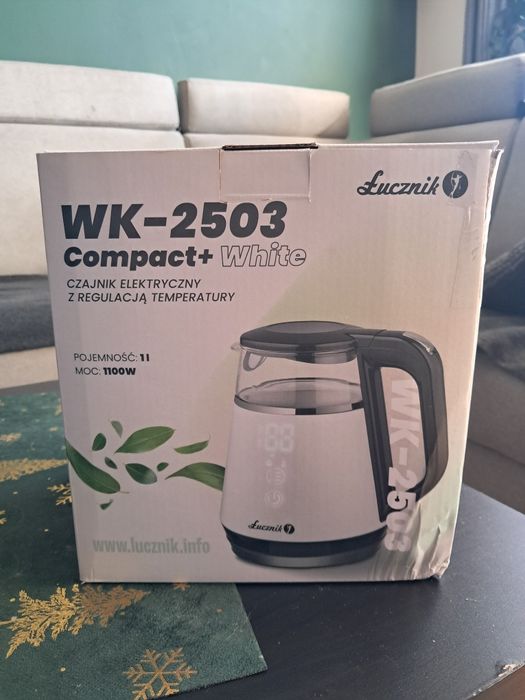 Czajnik elektryczny Łucznik WK-2503 Compact+ White  Nowy