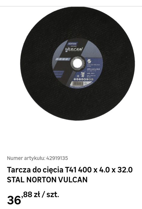 Tarcza do cięcia Norton