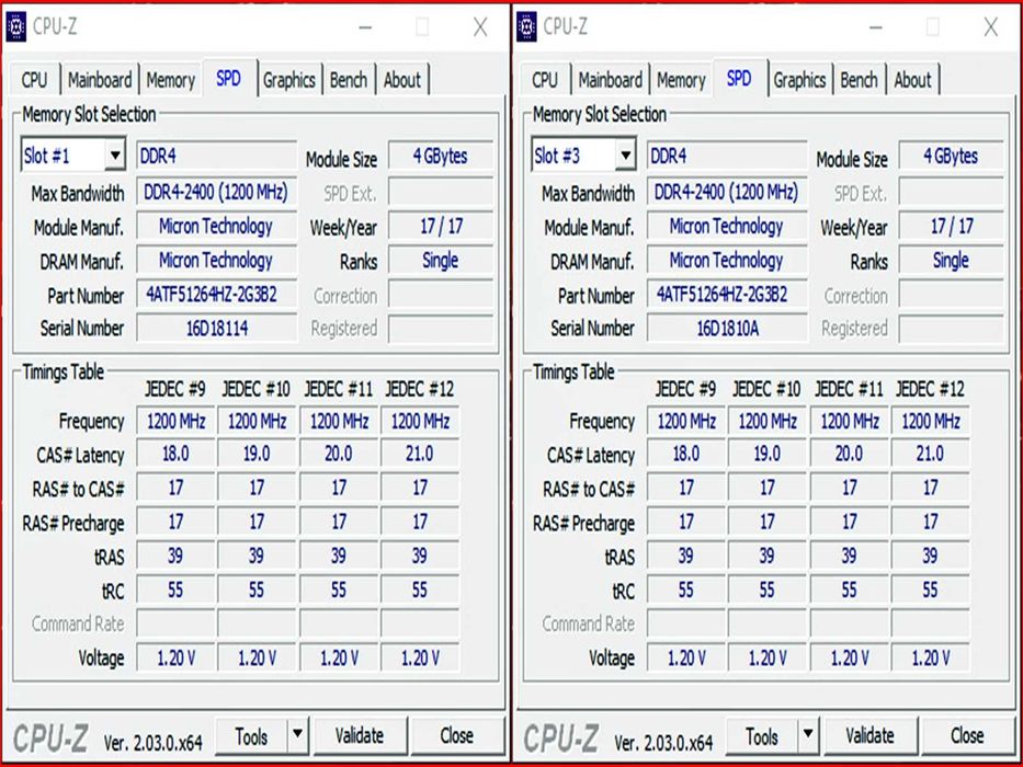 DDR4 8GB Micron 2400T
