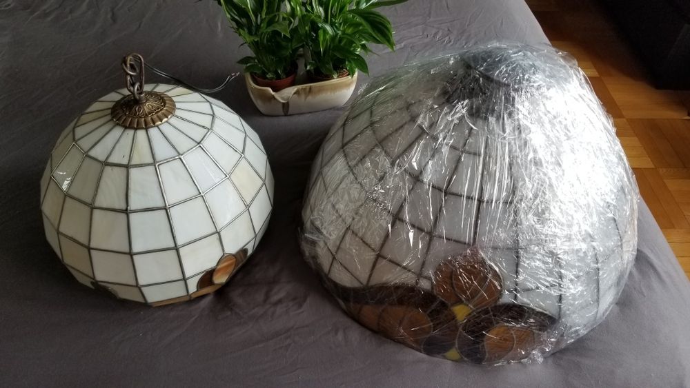 2 klosze witrażowe