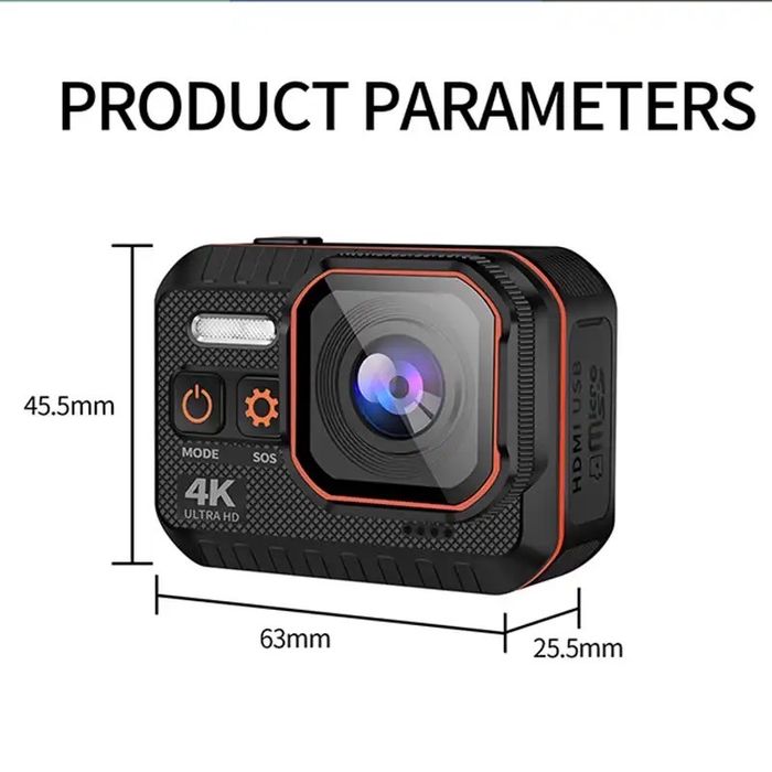 Екшн-камера Viran 4K60FPS Ultra HD Wi-Fi, спортивна камера для зйомки