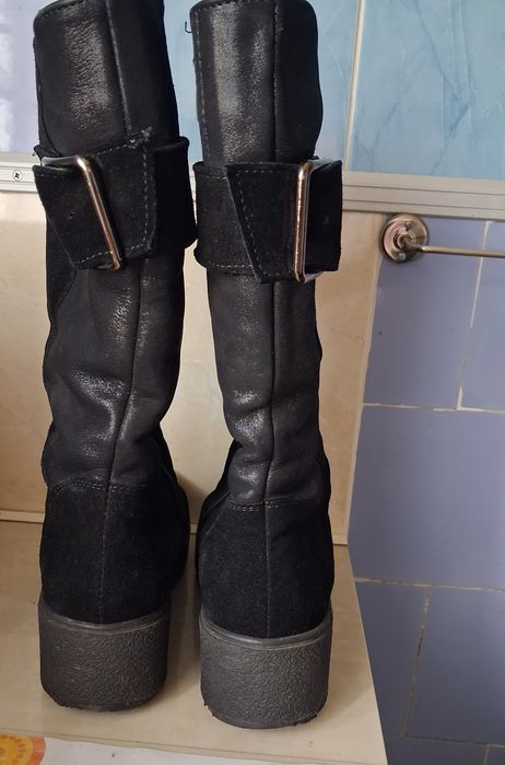 Жіночі зимові сапоги, замшеві, р.36