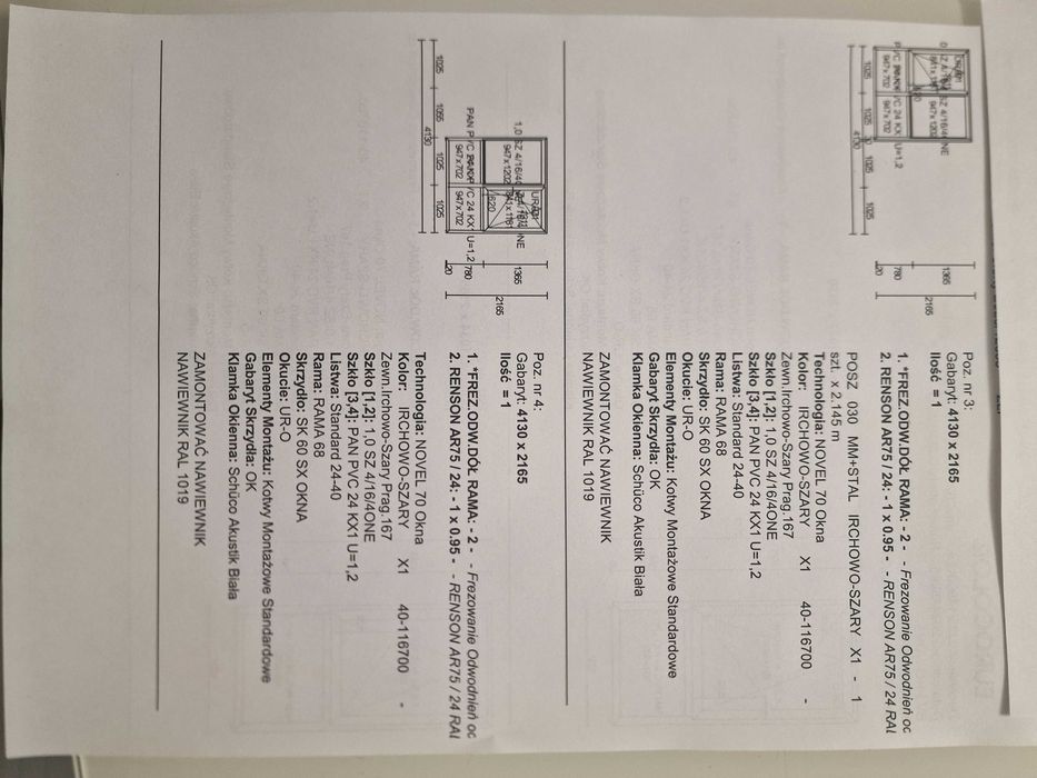 okna pcv schuco 70 kolor irchowo-szary