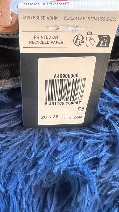 Jeansy Levi’s czarne – NOWE, rozmiar 28x29