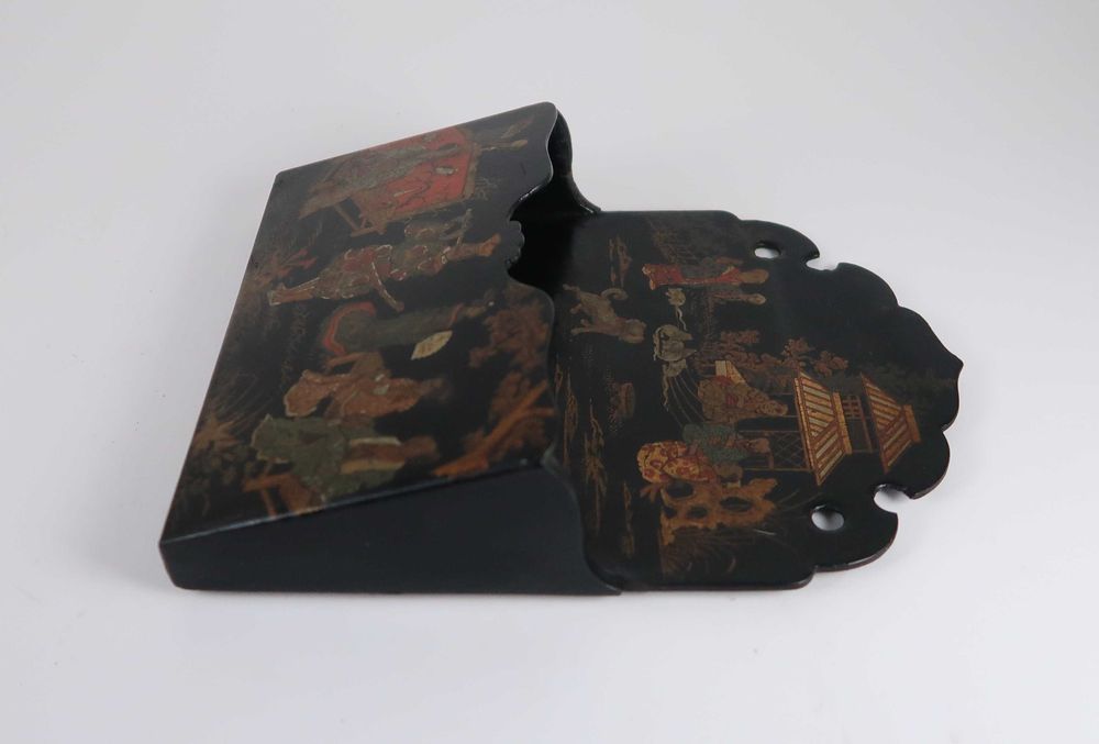 Porta Cartas Antigo Lacado China - Grande Porte 11 cm