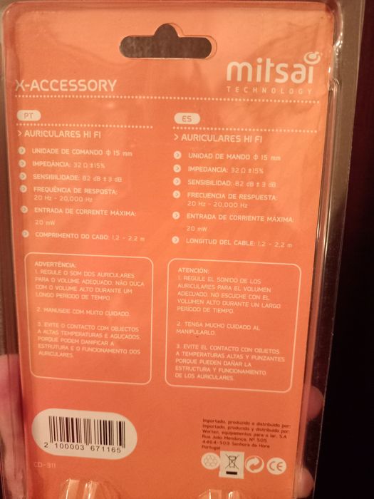 Auriculares da Mitsai