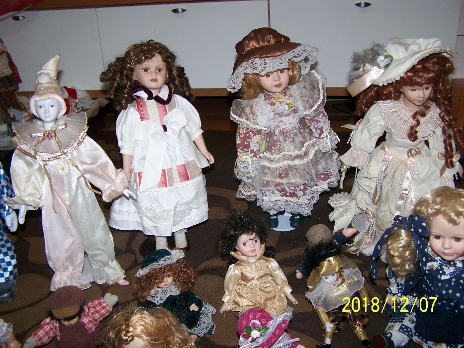 coleçao bonecas e palhaços de porcelana raros