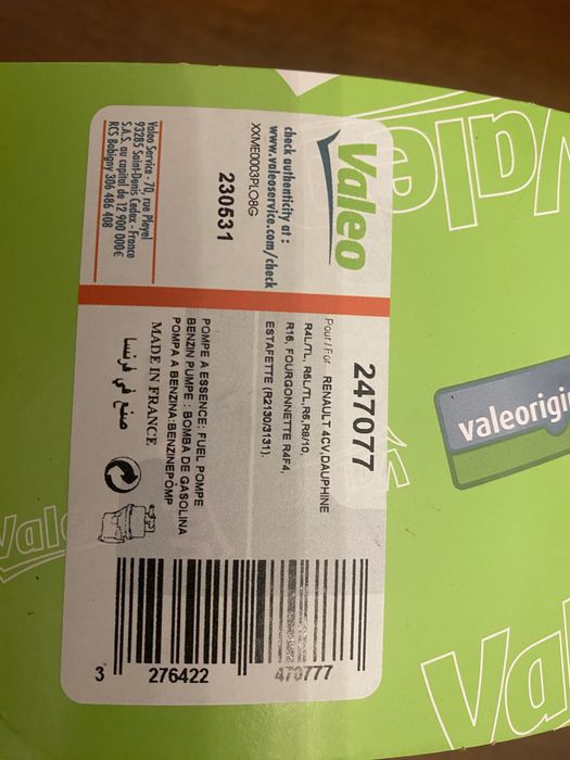 Acessorios Renault 4L - bomba de combustível