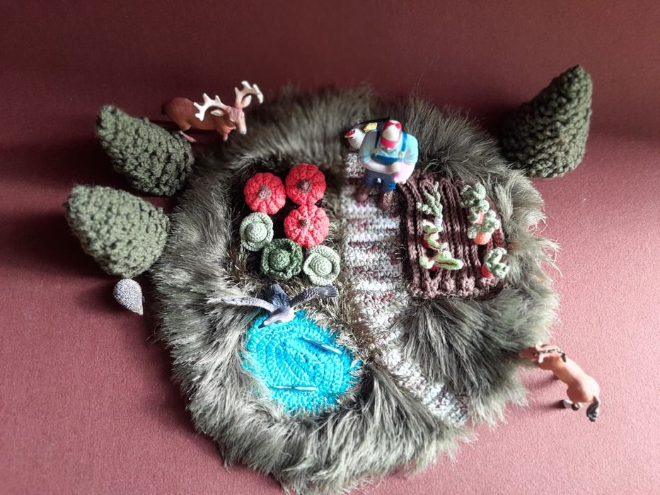 Игровой развивающий коврик ферма