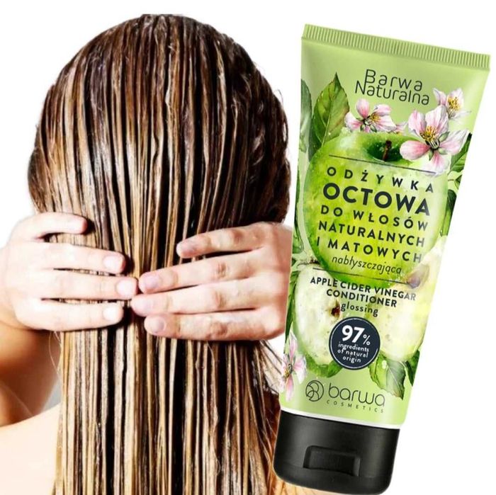 Barwa Odżywka octowa nabłyszcza do włosów naturalnych i matowych 200ml