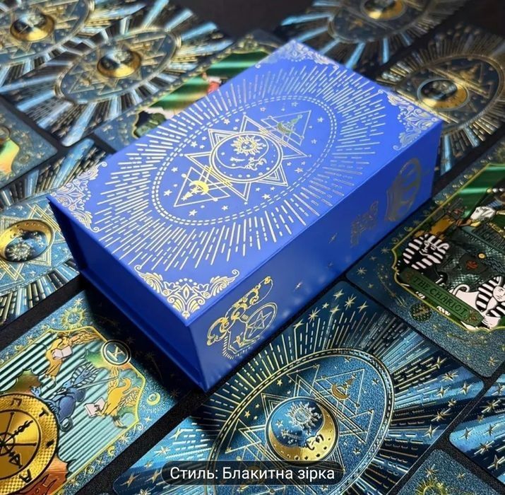 Таро карты пластиковые ,золотые , водостойкие ..