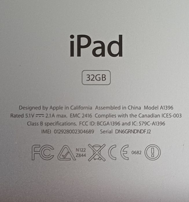 Apple iPAD A1396 32gb komunikuje sie iPhone iPOD