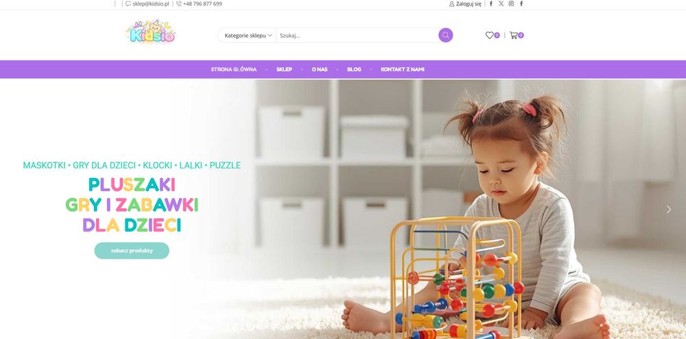 Kidsio.pl - sprzedam biznes DLA DZIECI sklep z zabawkami i akcesoriami