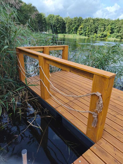 Pomost pływający, ponton, kładka, platforma, modrzew, atestowane pływaki, darmowy transport do klienta