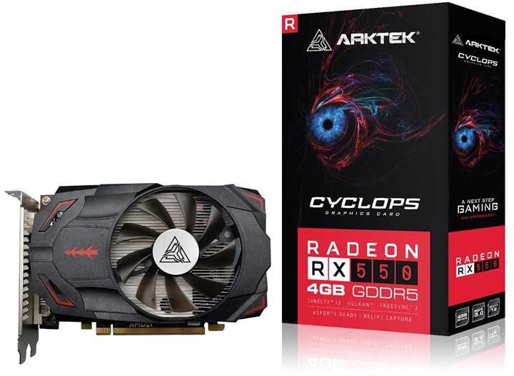 Видеокарта Arktek PCI-Ex Radeon RX 550 4GB GDDR5