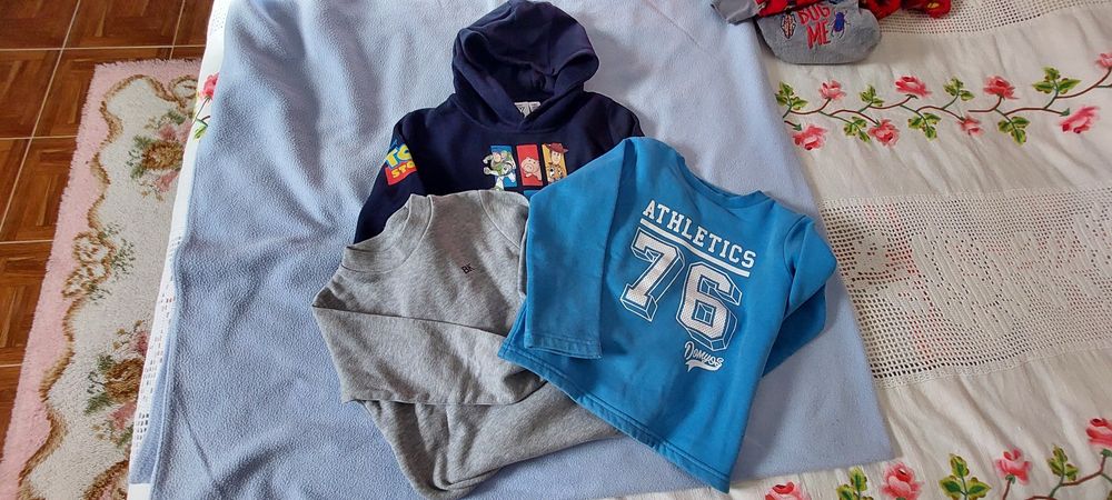 Lote 3 sweats cardadas - 5/6 anos
