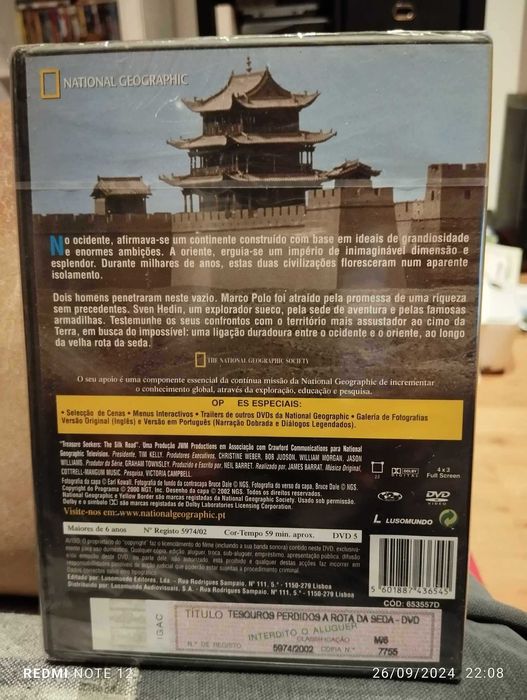 DVD - Tesouros Perdidos - A Rota da Seda