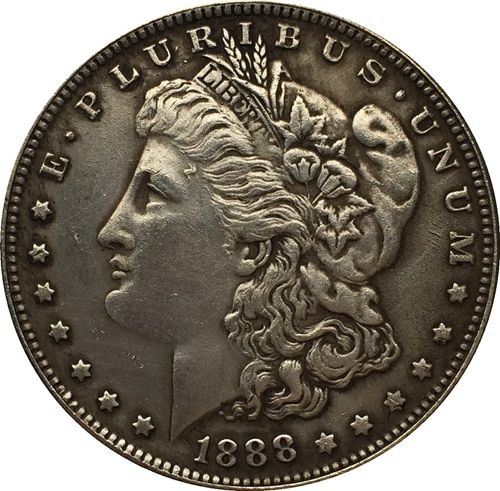 Сувенирная монета 1 Morgan Dollar 1888 («Моргановский доллар»)