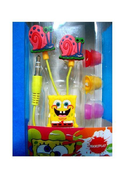 Auscultadores / headphones - sponge bob & gary (novos)
