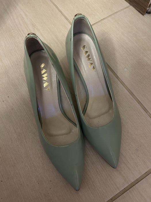 Szpilki miętowe Saway roz.38