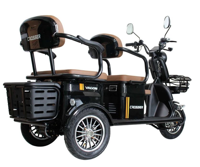 Электротрайк TR-4 VAGON Мотор 800W, 72V 20Ah (6 АКБ), колеса 10-3.0