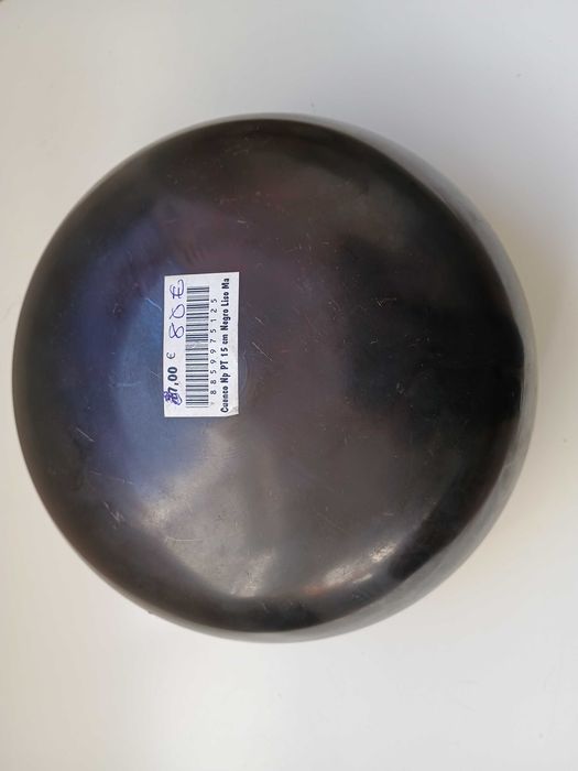 Taça tibetana grande em negro liso