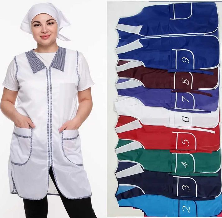 Спецодяг робочий нейлоновий халат універсальний спецодяг жіночий