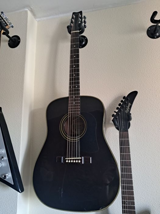 Guitarra eletro acústica washburn D-10 E/BK 1990