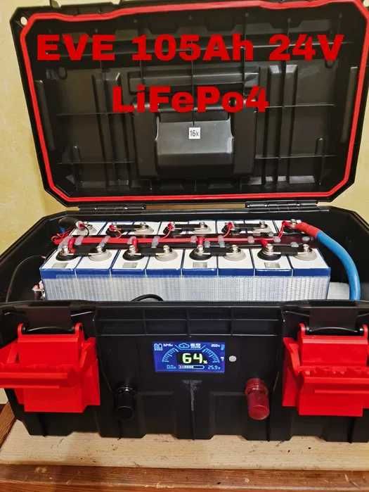 Сборка Аккумулятор LifePo4 EVE 105Ah 280Ah 24V 2.7кв. 7.2kWt