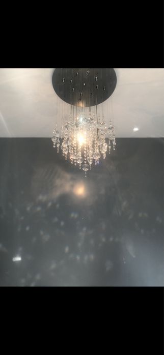 Komplet dwóch kryształowych żyrandoli