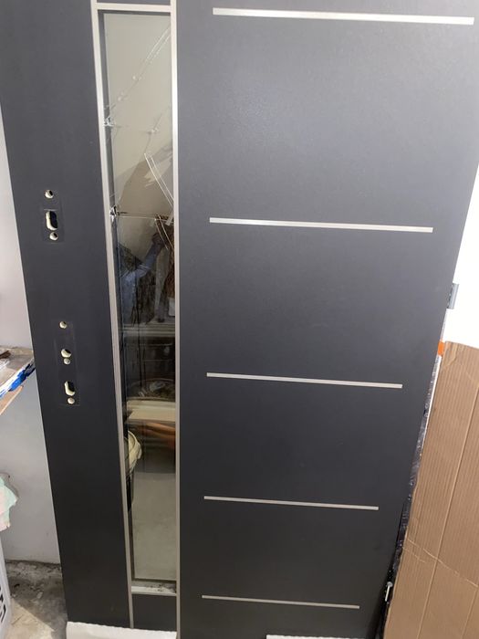 [Uszkodzone] Skrzydło drzwi WIKĘD Prestige Termo Lux - Gładki Antracyt