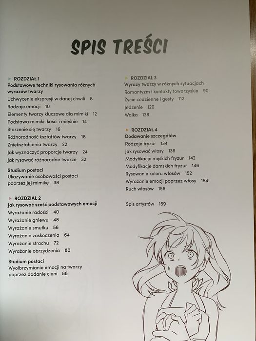 manga rysowanie twarzy i emocji