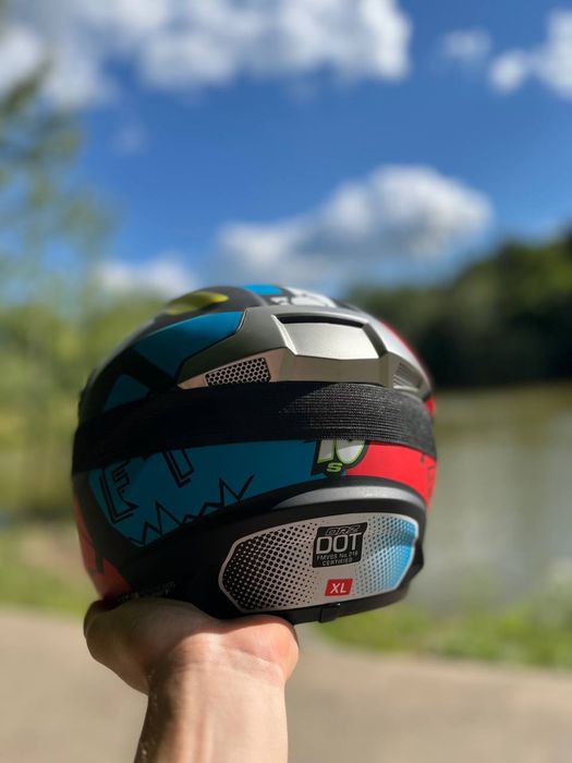 Мотошлем с очками кроссовый