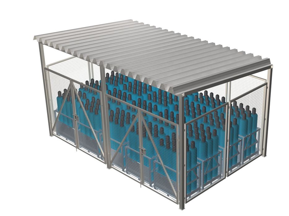 WIATA NA KOSZE Z BUTLAMI Gazu technicznego 6 m x 3,3 m x 3,8