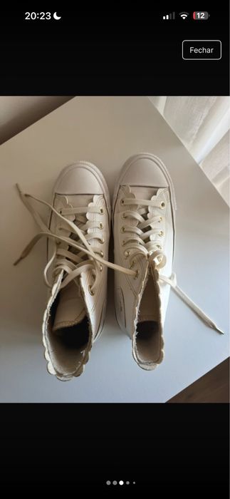 Tenis All star brancos pele