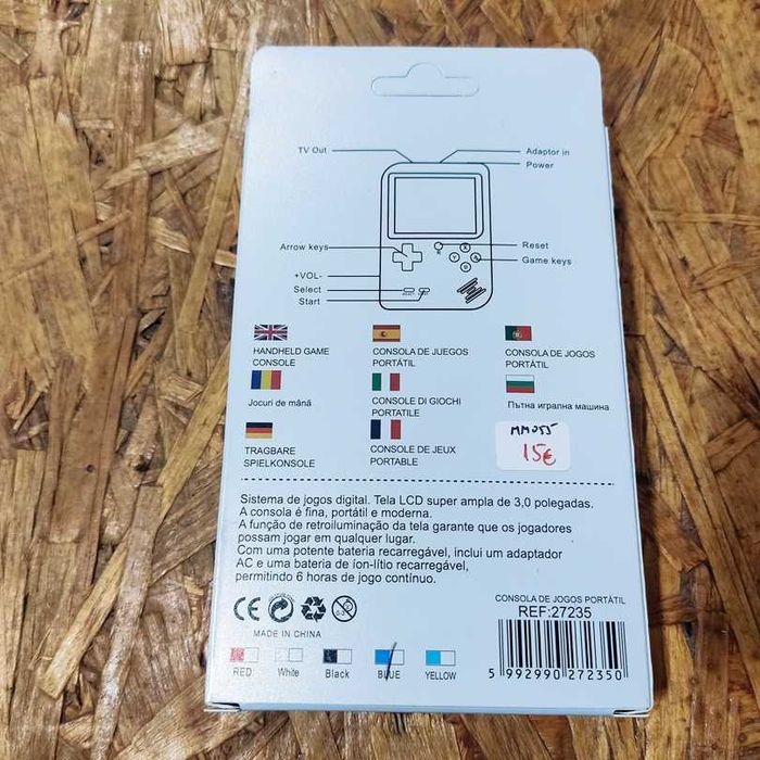 Mini consola portátil retro game 400 jogos bateria com ligação a tv