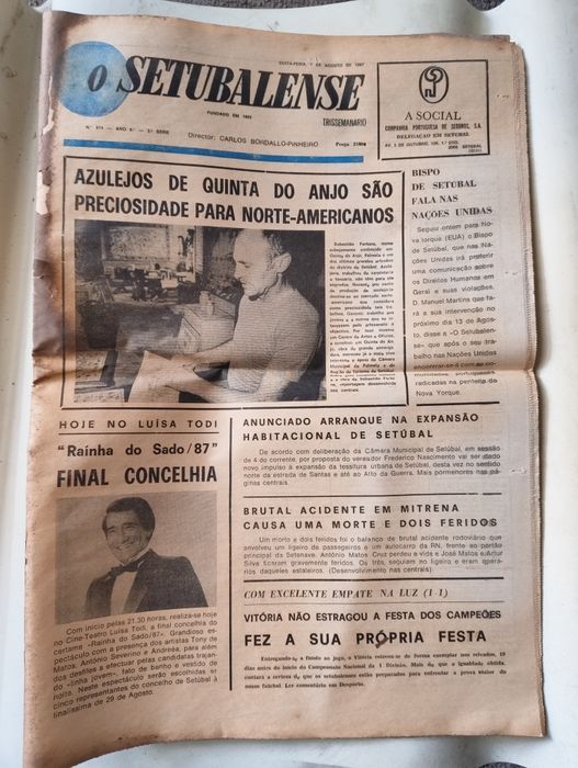 12 Jornais "O Setubalense" – Ano 1987