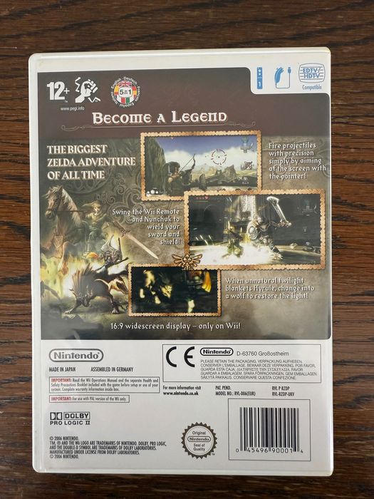 Jogo Wii - The Legend of Zelda: Twilight Princess