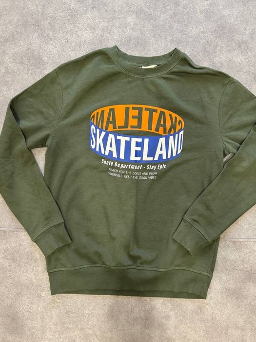 Світшот з принтом H&M Темно-зелений хакв/Skateland