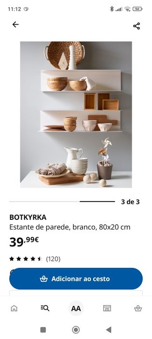 Estante de parede BOTKYRKA Ikea