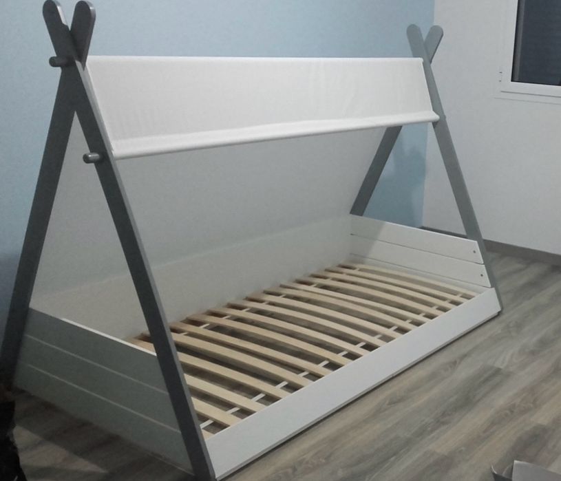 Cama  Montessori + Colchão + Cómoda + Edredon + 3 Capas de Edredon
