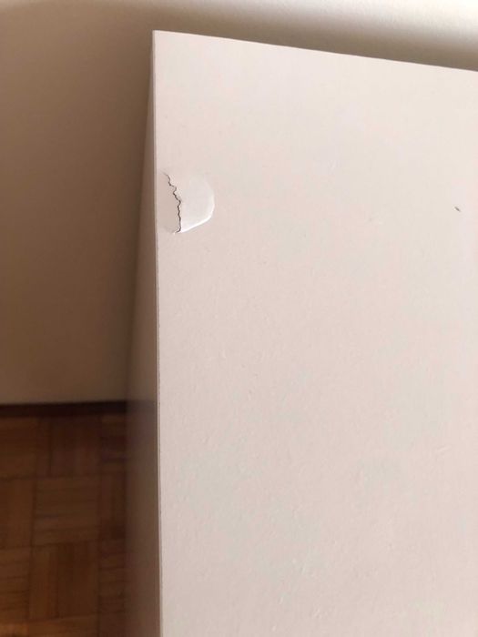 Cómoda BRIMNES 3gvt 78x95 branco vidro fosco