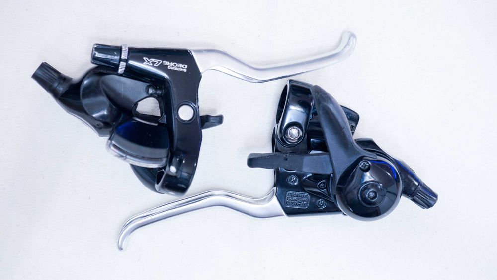 KOMPLET Klamkomanetki Shimano Deore LX ST-M563 3x7 retro MTB