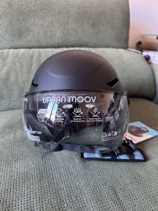 Capacete bicicleta com viseira