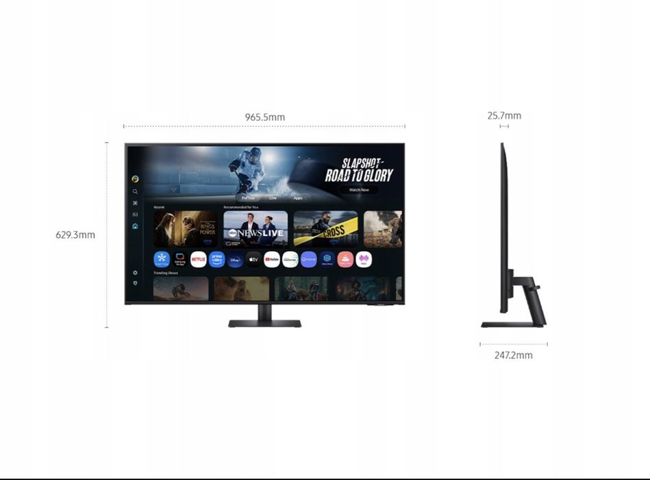 Samsung M7 M70F monitor komputerowy 109,2 cm (43") 3840 x 2160 px 4K Ult...