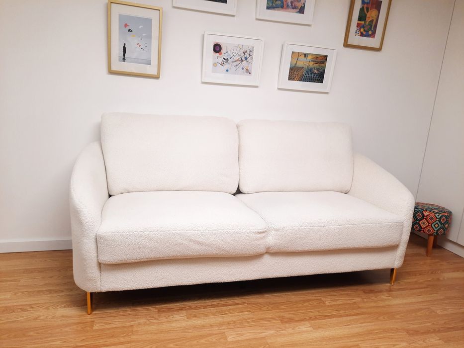 Sofá branco 3 lugares como novo – com fatura (dez. 2025)
